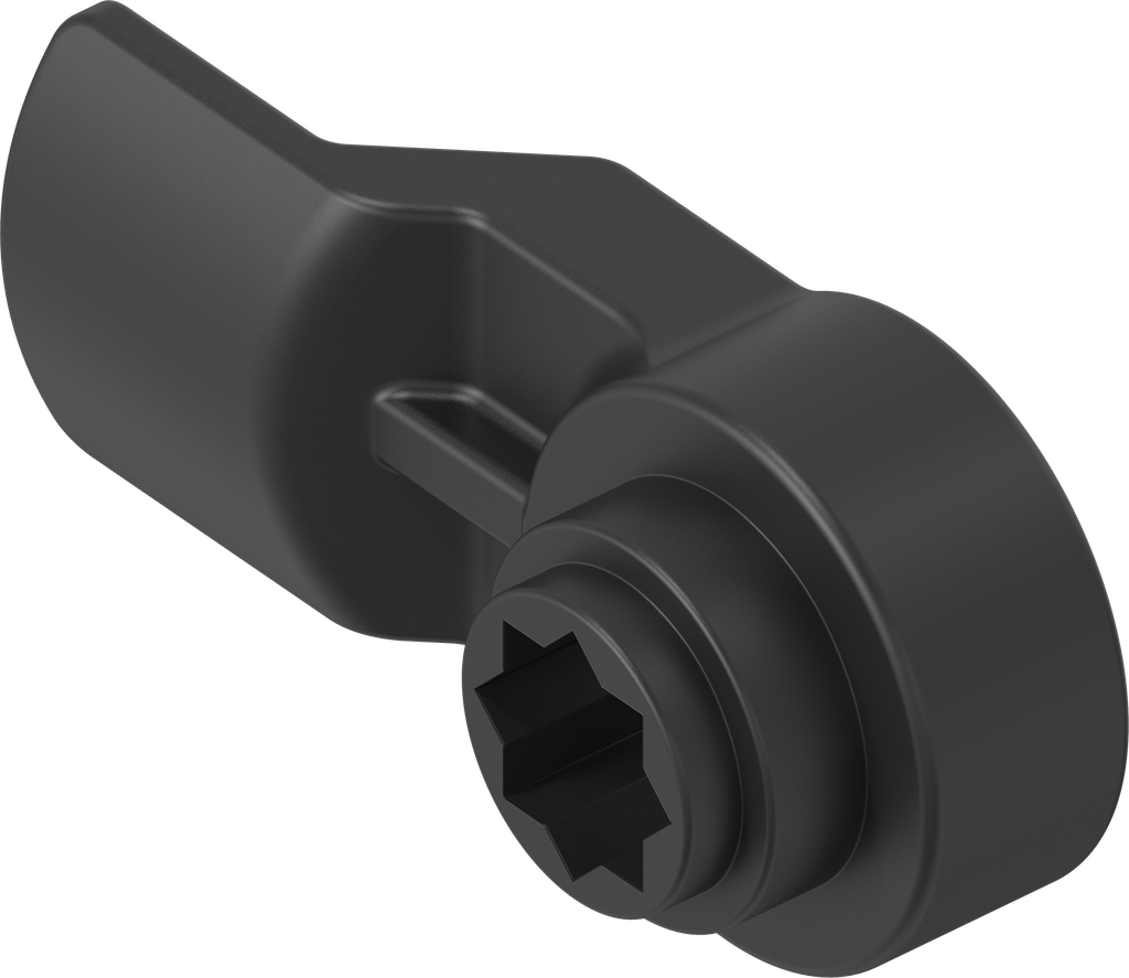 Sluitlip, polyamide GF zwart