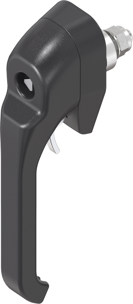 Hebelverschluss Dreikant 8 und für Vorhangschloss, GD-Zn schwarz gepulvert