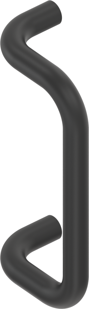 Bow-type handle, Aluminium black plastic-coated