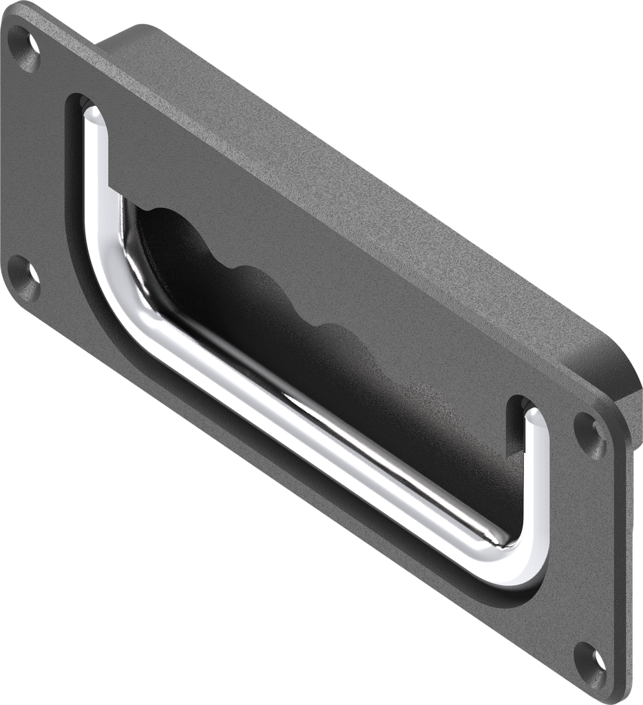 Chest handle with handle recess, Steel chrome-plated; 1095-U32-AA