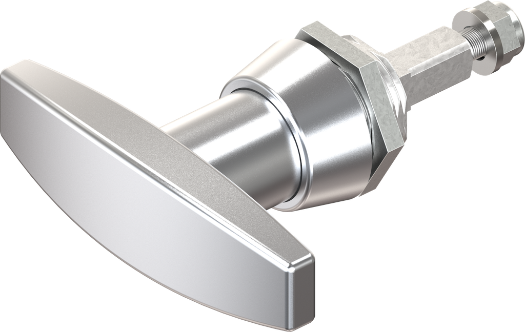 T-handle, non-keyed, Zinc die chrome-plated; 1102-U2 for screw-on
