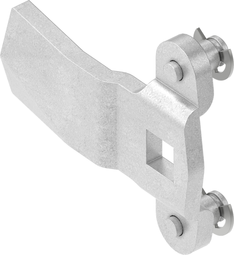 Linguetta per aste a 3 punti di chiusura, acciaio zincato