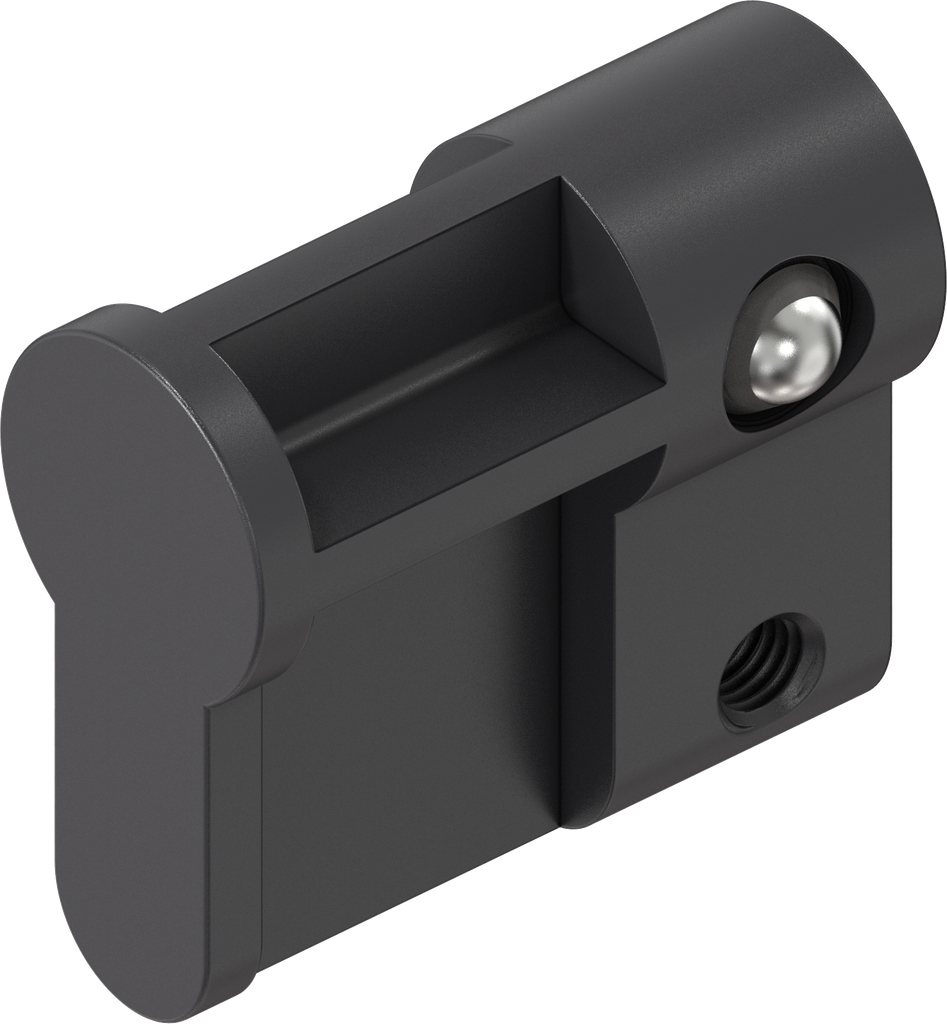 Blind plug, Polyamide GF black; 1109-U3 with spring-loaded