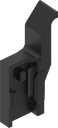 Auflaufschuh für Flachstange, Polyamid V0 schwarz