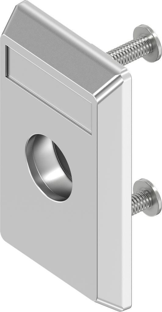 Mostrina corta per quadro, triangolo, Daimler Benz e intaglio, acciaio inox AISI 316