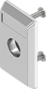 Mostrina corta per quadro, triangolo, Daimler Benz e intaglio, acciaio inox AISI 316