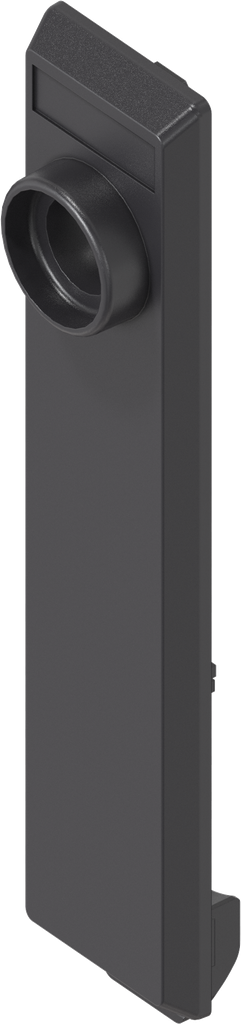 Sleutelschild met haak, polyamide GF V0 zwart