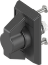 capotage avec papillon sans clé, polyamide noir et zamak époxy noir