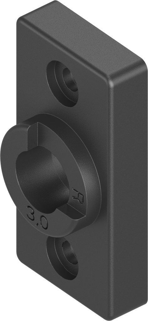Bearing bush with stopper for Ts = 3 mm, right version, Polyamide GF black