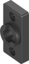 Bearing bush with stopper for Ts = 3 mm, right version, Polyamide GF black