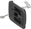 Asa plegable con functión de compresión, llave EK 333, poliamida negro y zamak recubierto de polvo negro