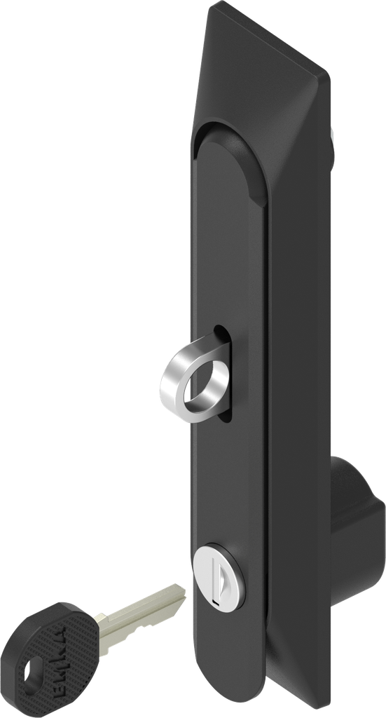 Zwenkgreep 1150 met universele behuizing verschillend sluitend en voor hangslot, polyamide en GD-Zn (Zamak) zwart gepoedercoat