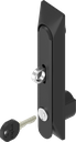 Zwenkgreep 1150 met universele behuizing verschillend sluitend en voor hangslot, polyamide en GD-Zn (Zamak) zwart gepoedercoat