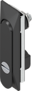 Maniglia girevole 1150 con inserto taglio 2x4, zama nero verniciato a polvere