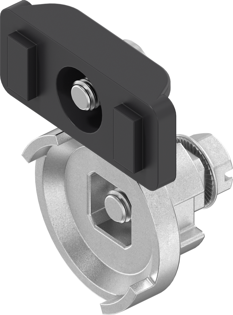 Fixing material bridge, adapter and screws for swinghandle 1185 with cam, Polyamide and zinc die
