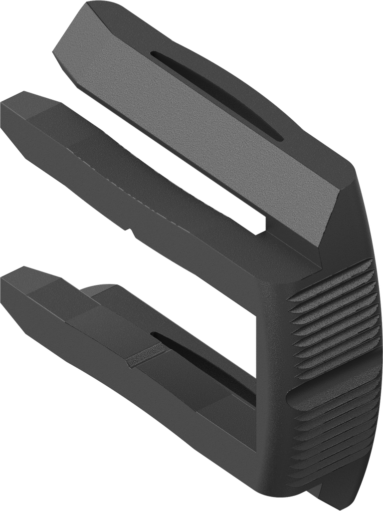 Montageveer voor slothuis met bedieningssluitlip, polyamide GF zwart