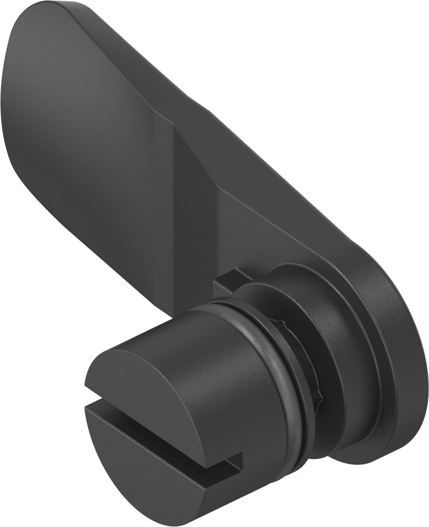 Linguetta intaglio 2x4 con O-ring, poliammide GF nero