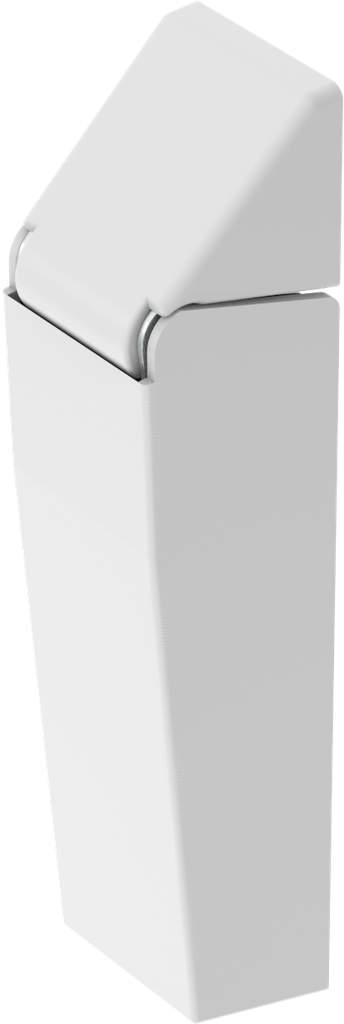 Scharnier verzinkt m.weißen Abdeckkappen