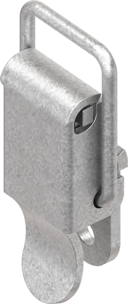 Toggle latch with wire toggle latch without padlock facility, drilled, Steel raw