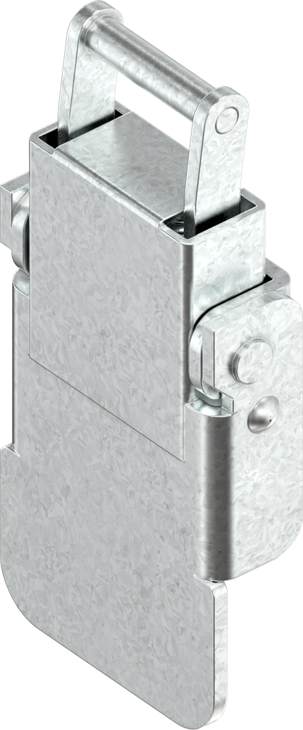 Toggle latch with cover, drilled, Steel zinc-plated DS plus top coat
