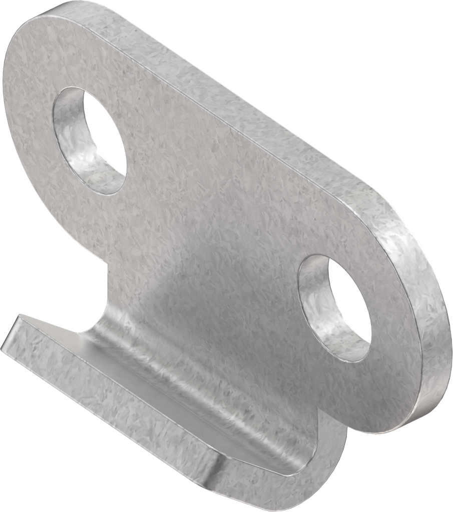 Hook, drilled, Steel zinc-plated DS plus top coat