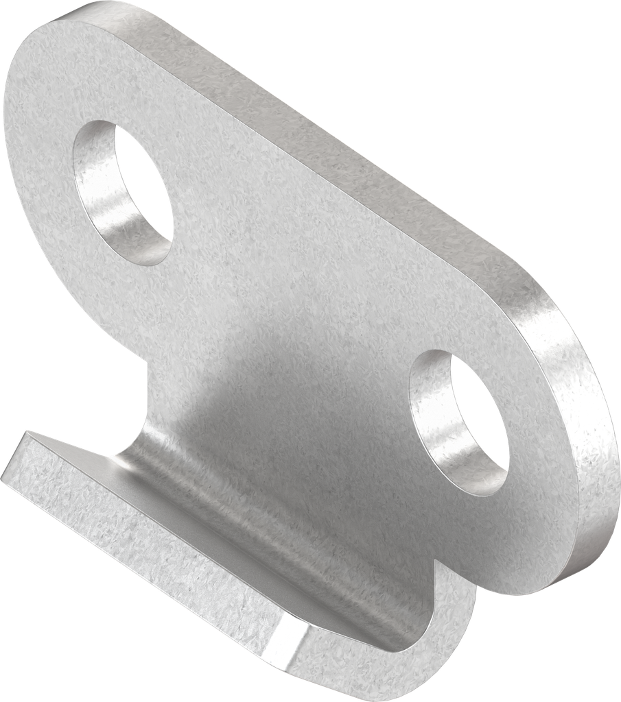 Hook, drilled, Steel zinc-plated DS plus top coat