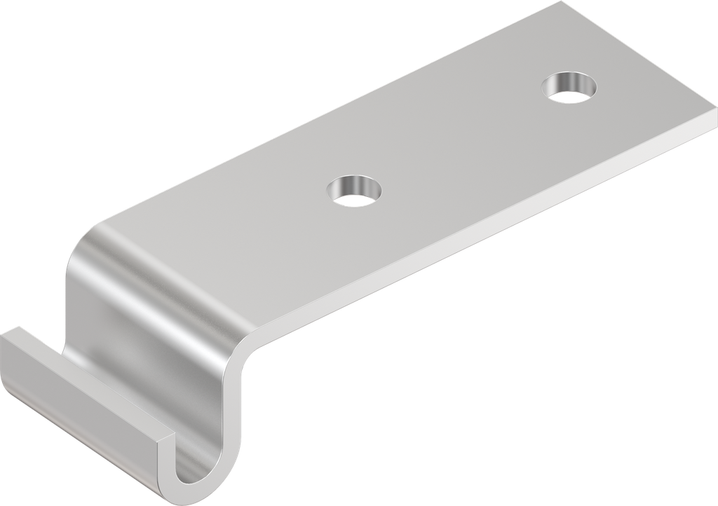 Hook, drilled, Stainless steel AISI 304