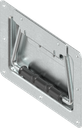 Asa plegable, empotrada, con resorte de torsión, acero galvanizado DS más Top Coat