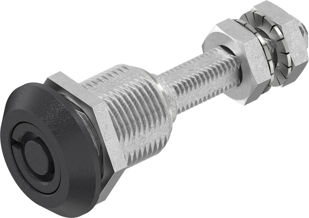 verrou à compression avec hauteur de came réglable tubus avec marquage, zamak époxy noir