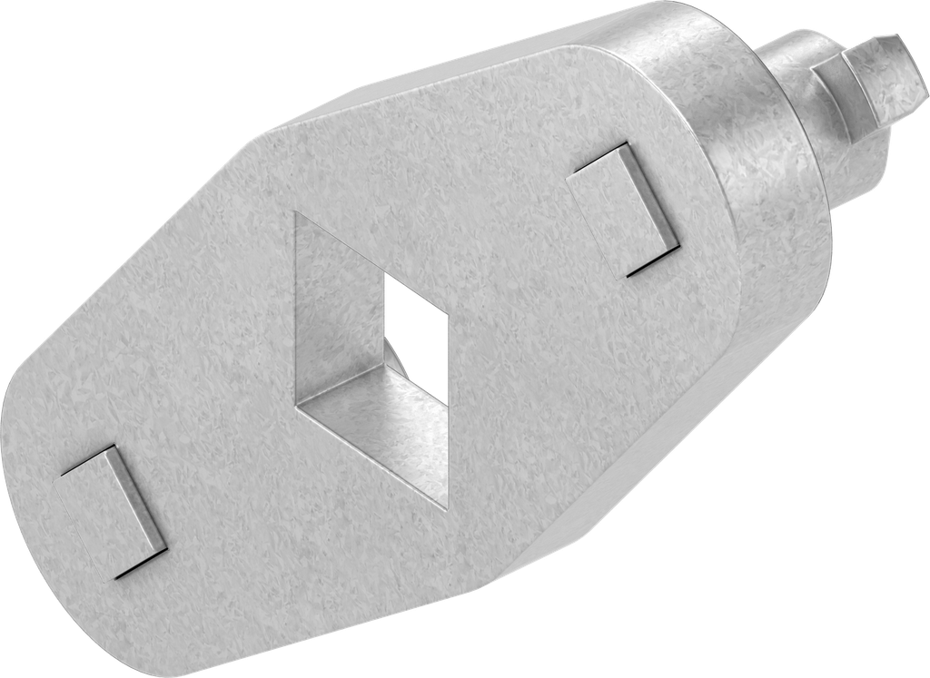 adaptateur, acier zingué