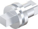 Insert square 6, Zinc die chrome-plated
