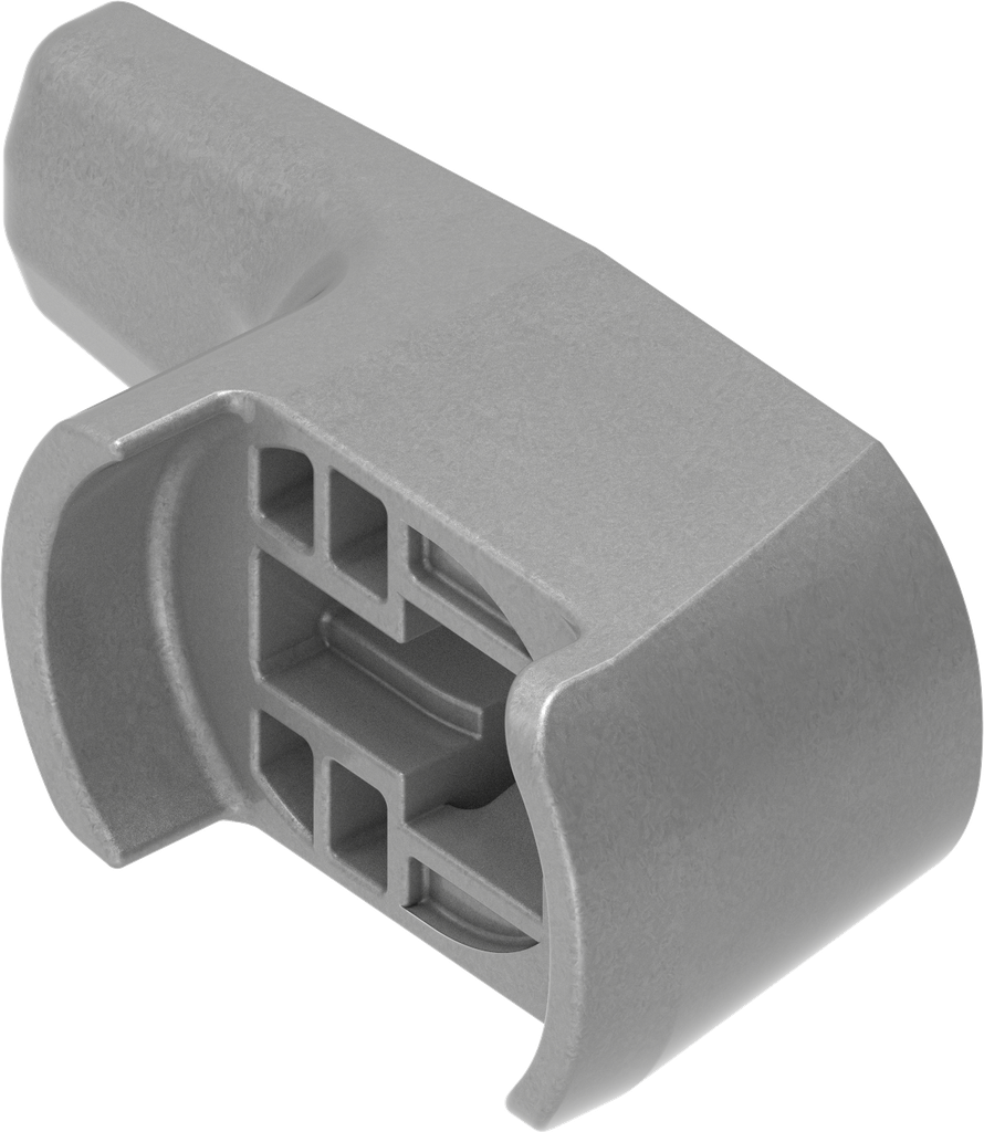 Came d'encliquetage H = 18 mm, polyamide GF gris argent métallisé