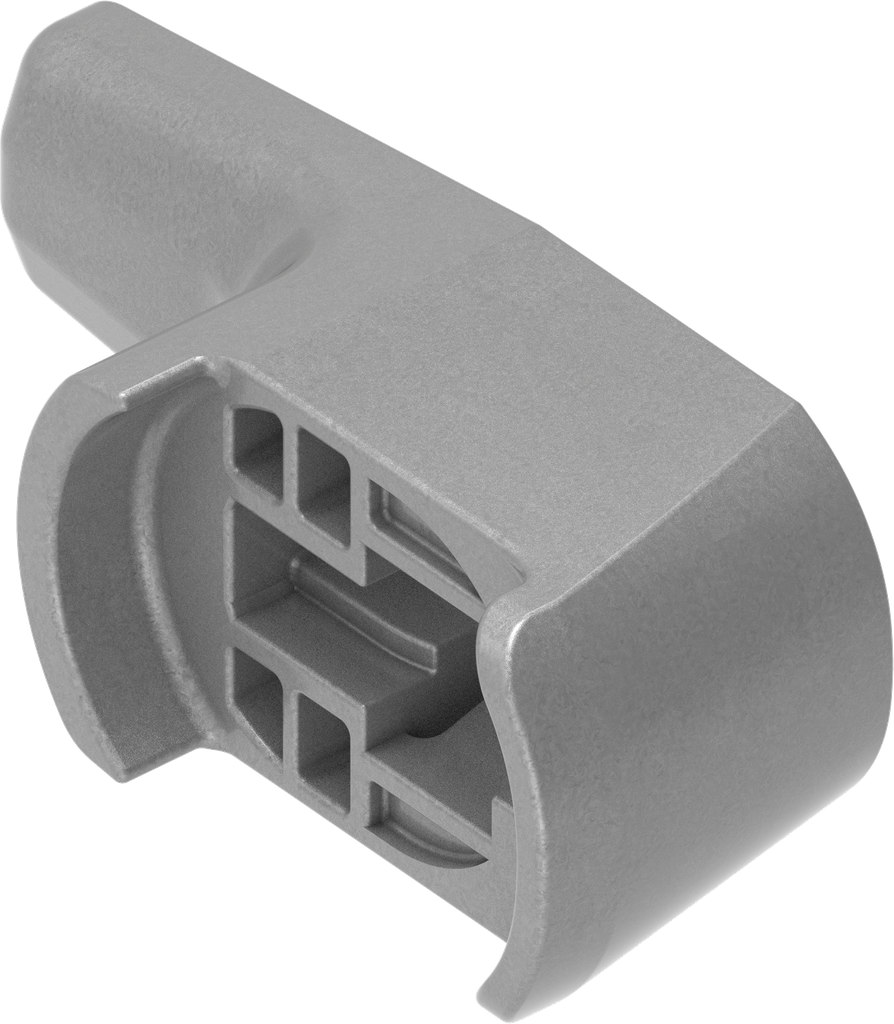 Came d'encliquetage H = 18 mm, polyamide GF gris argent métallisé