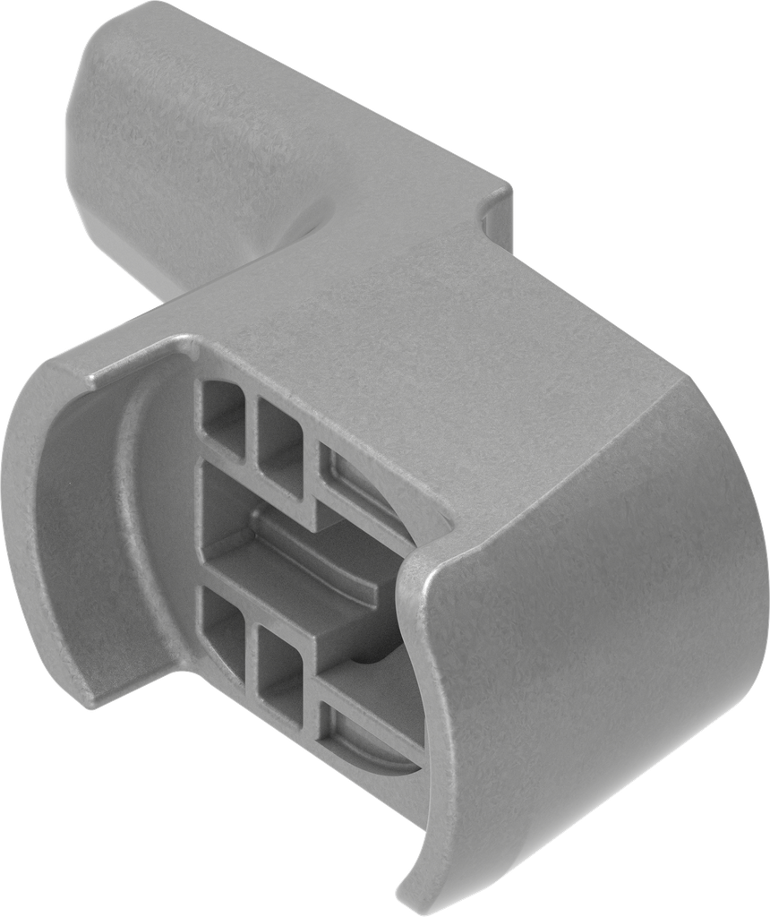 Rastzunge H = 22 mm, Polyamid GF silbergraumetallic