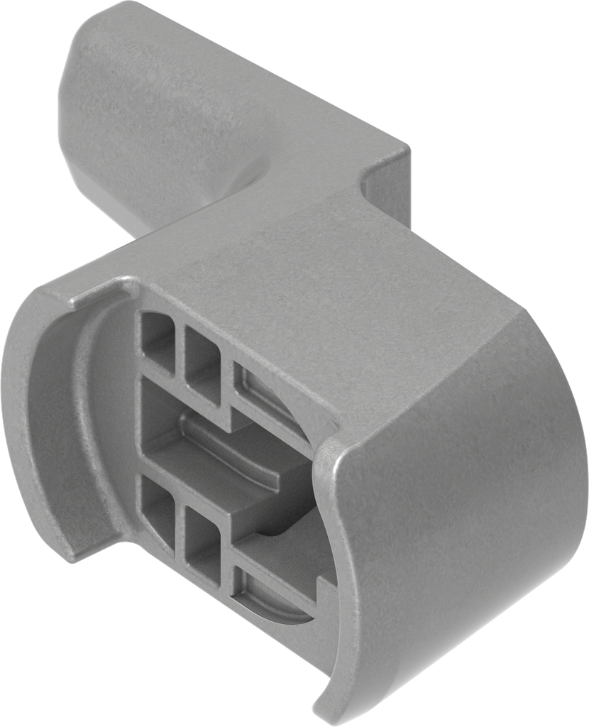 Rastzunge H = 24 mm, Polyamid GF silbergraumetallic