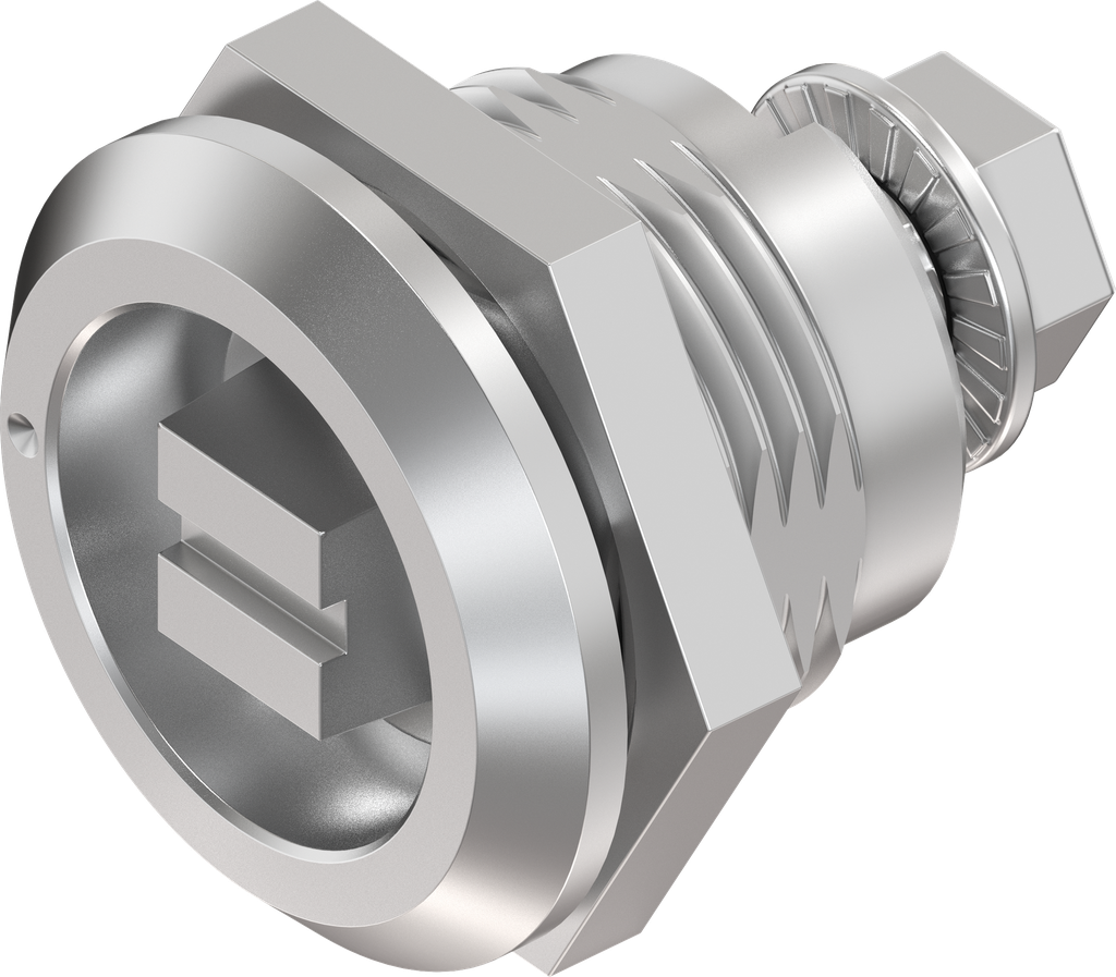 Quarter turn railway version with marking, Stainless steel AISI 303