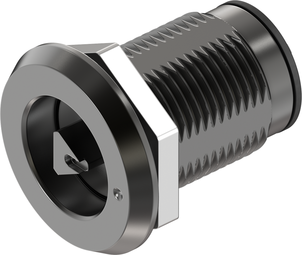 Chiusura 1/4 di giro a compressione triangolo 6,5 versione sinistra, alluminio anodizzato solido e acciaio inox AISI 316