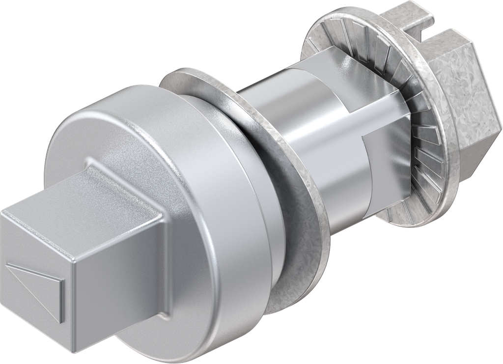 Inserto cuadradillo 7, zamak cromado mate