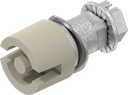 Inserto doppia aletta 5, zama grigio ghiaia verniciato a polvere