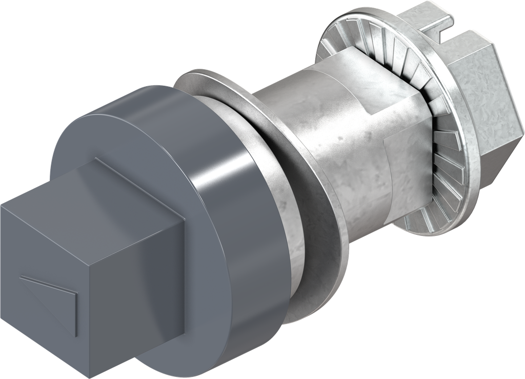 Bediening vierkant 8, Zamak antracietgrijs gepoedercoat glad glanzend