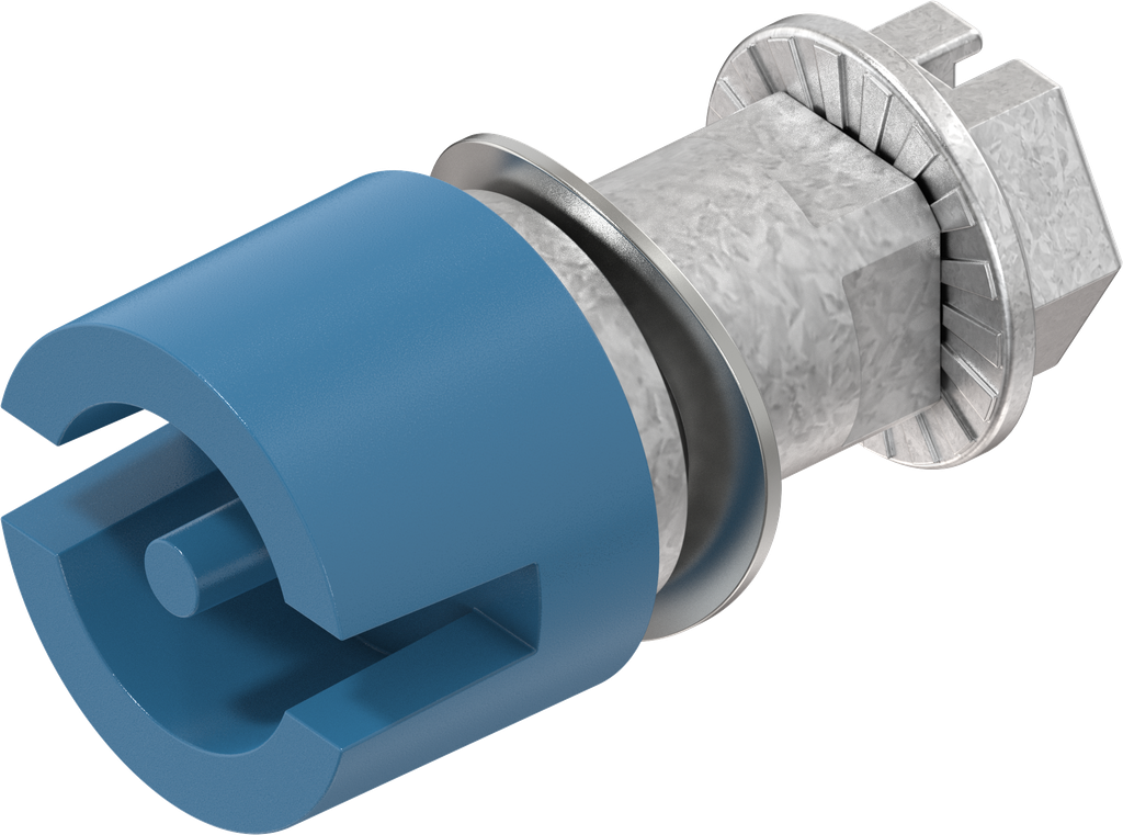 Inserto doppia aletta 3, zama blu brillante verniciato a polvere