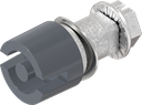 zamak époxy gris graphite lisse brillant