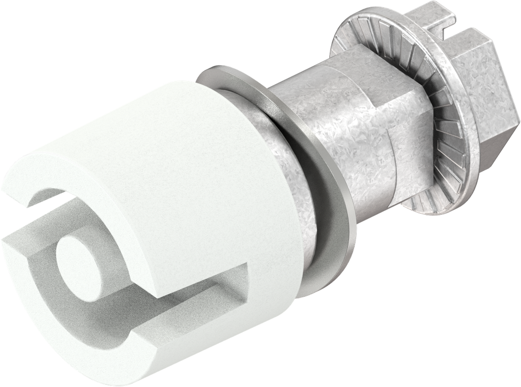 Inserto doppia aletta 5, zama bianco puro verniciato a polvere