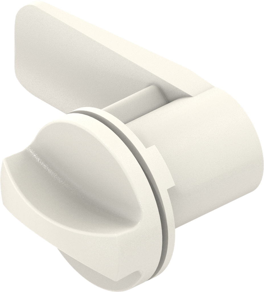 Inklikbaar slot, polyamide GF zuiver wit