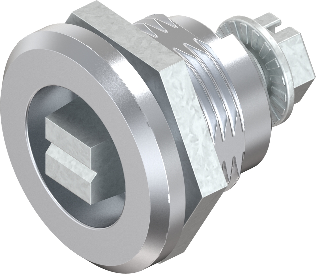 Chiusura 1/4 di giro versione ferroviaria, zama e acciaio cromato e zincato