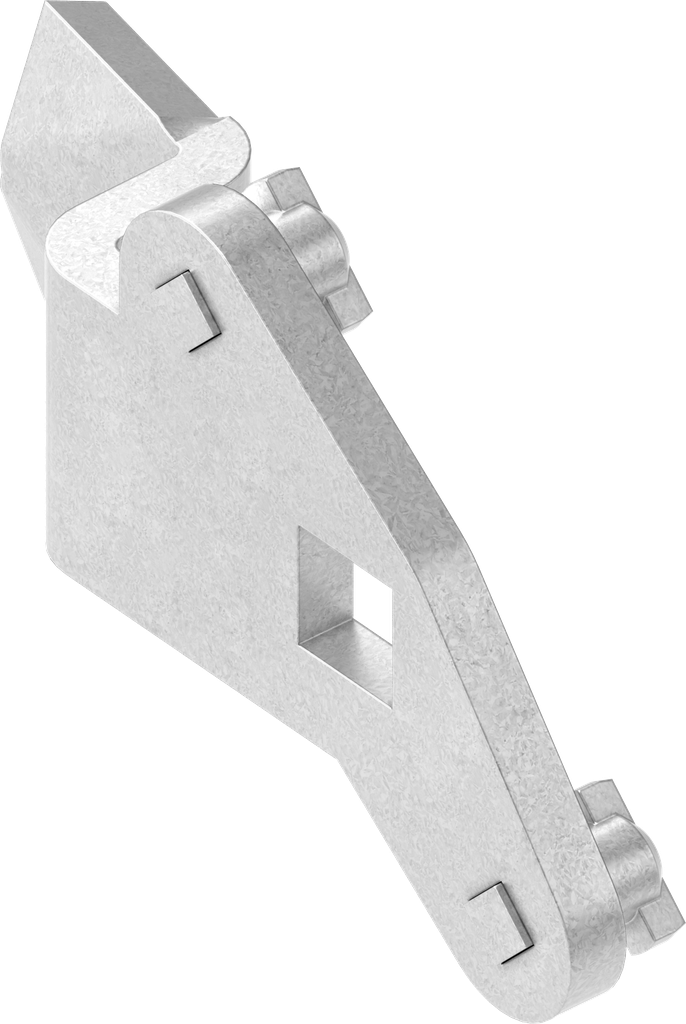Linguetta per aste a 3 punti di chiusura destra, acciaio zincato