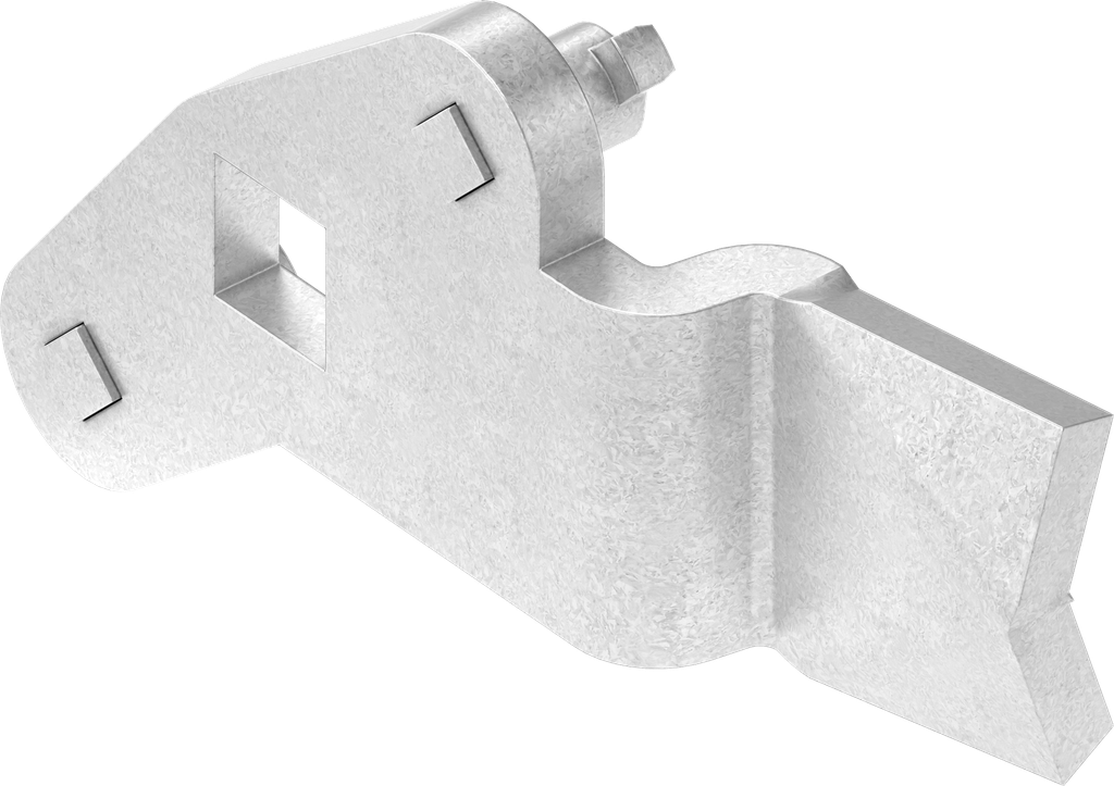 Zunge mit Stangenantrieb links, Stahl verzinkt