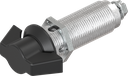 quart de tour papillon sans clé, zamak époxy noir