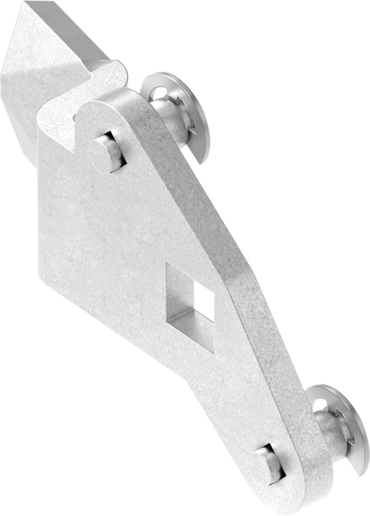 Zunge mit Stangenantrieb rechts, Stahl verzinkt