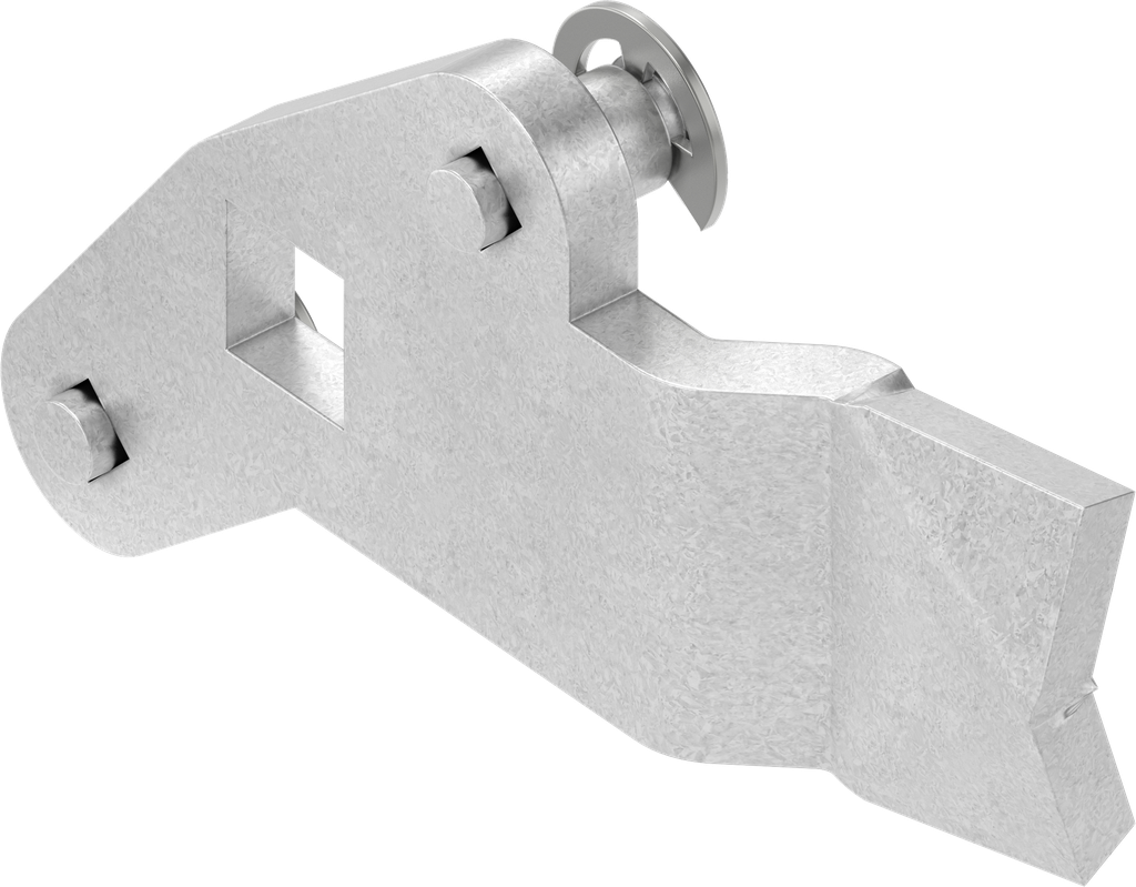 Lengüeta con conexión de varillas, izquierda, acero galvanizado